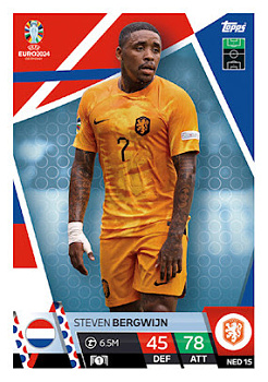 Steven Bergwijn Netherlands Topps Match Attax EURO 2024 #NED15